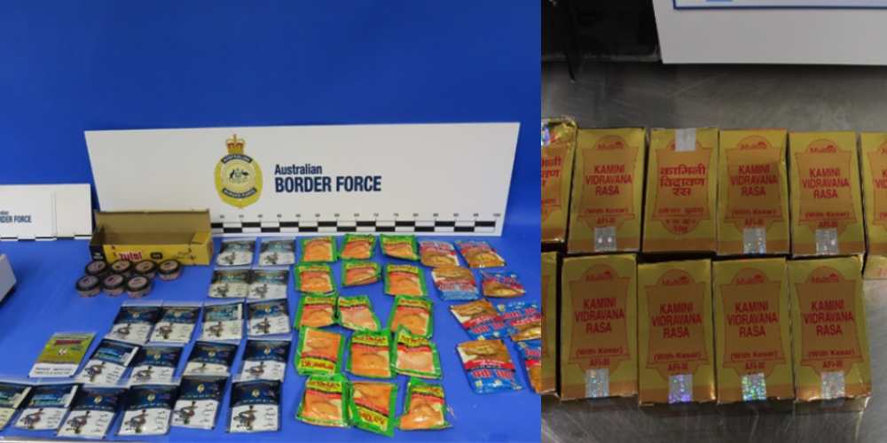 ABF seized opium products and illegal tobacco from an Indian grocery store in Adelaide in January 2024. Photo: ABF