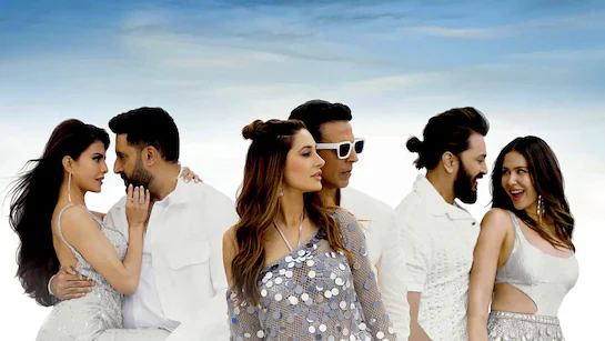 Abhishek Bachchan, Jacqueline Fernandez, Akshay Kumar & Riteish Deshmukh in 'Housefull 5'.