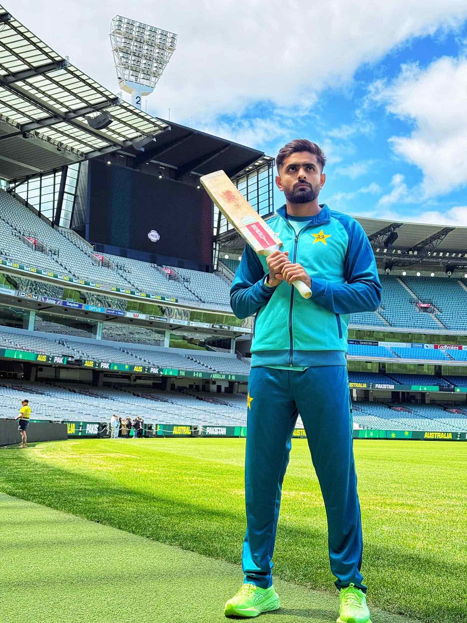 Babar Azam at the MCG. Photo: Facebook