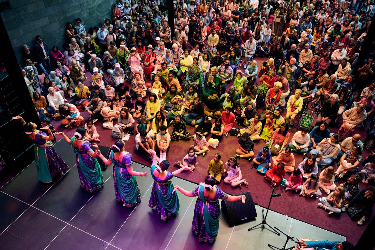 Audience enjoying an indian dance performance