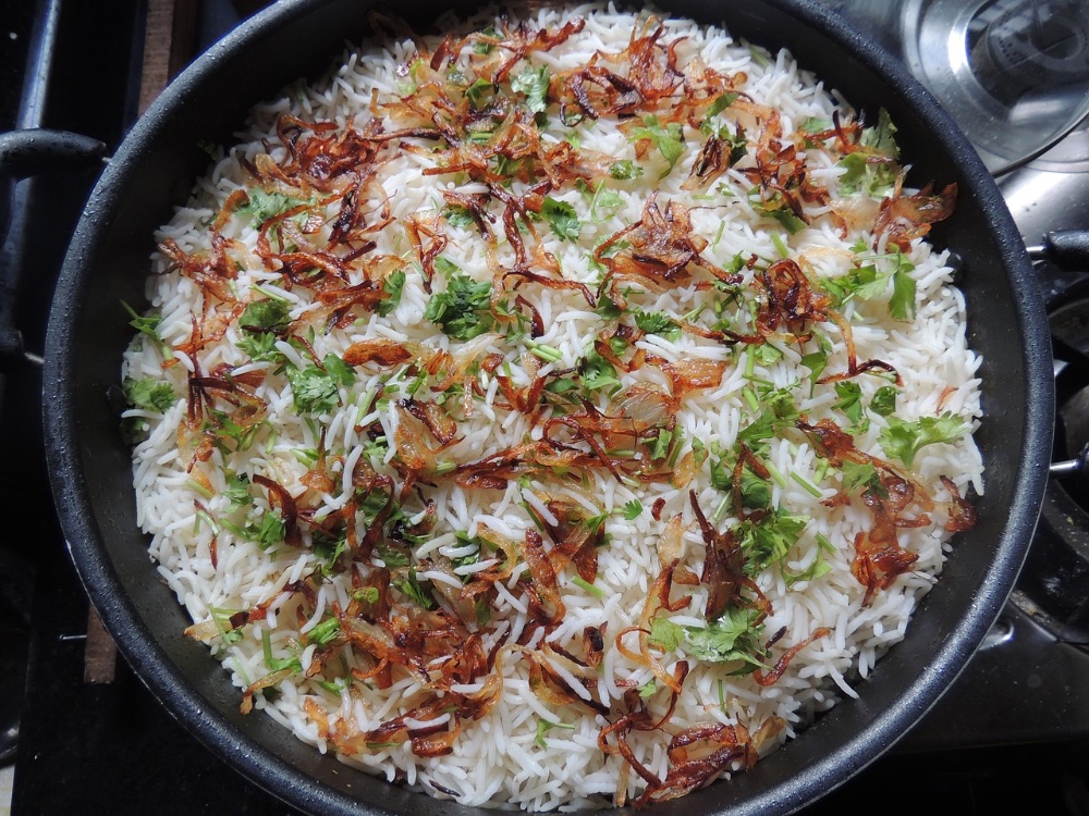 rice dish in a pan