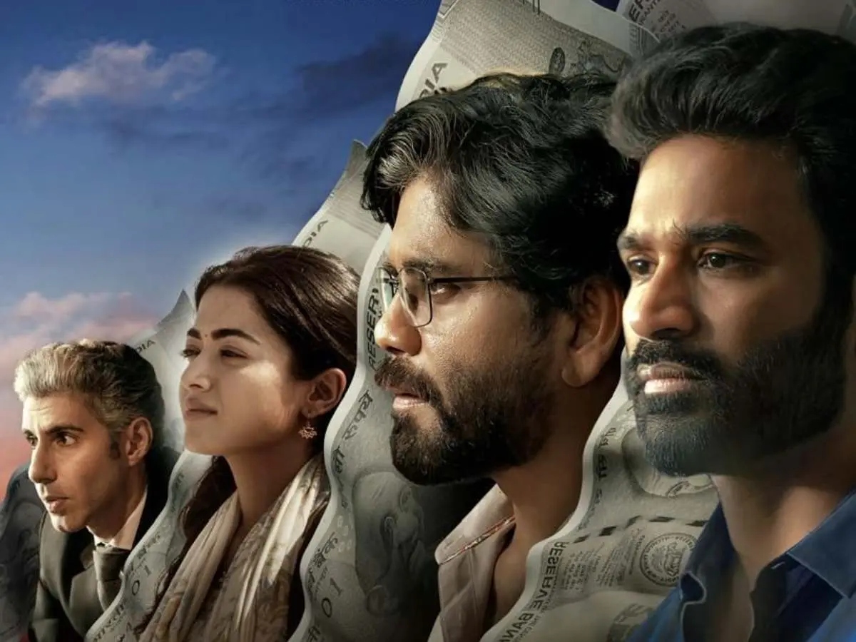 Dhanush, Nagarjuna and Rashmika Mandanna in 'Kuberaa'. Photo: Facebook