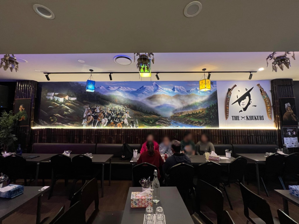 people sitting in a restaurant